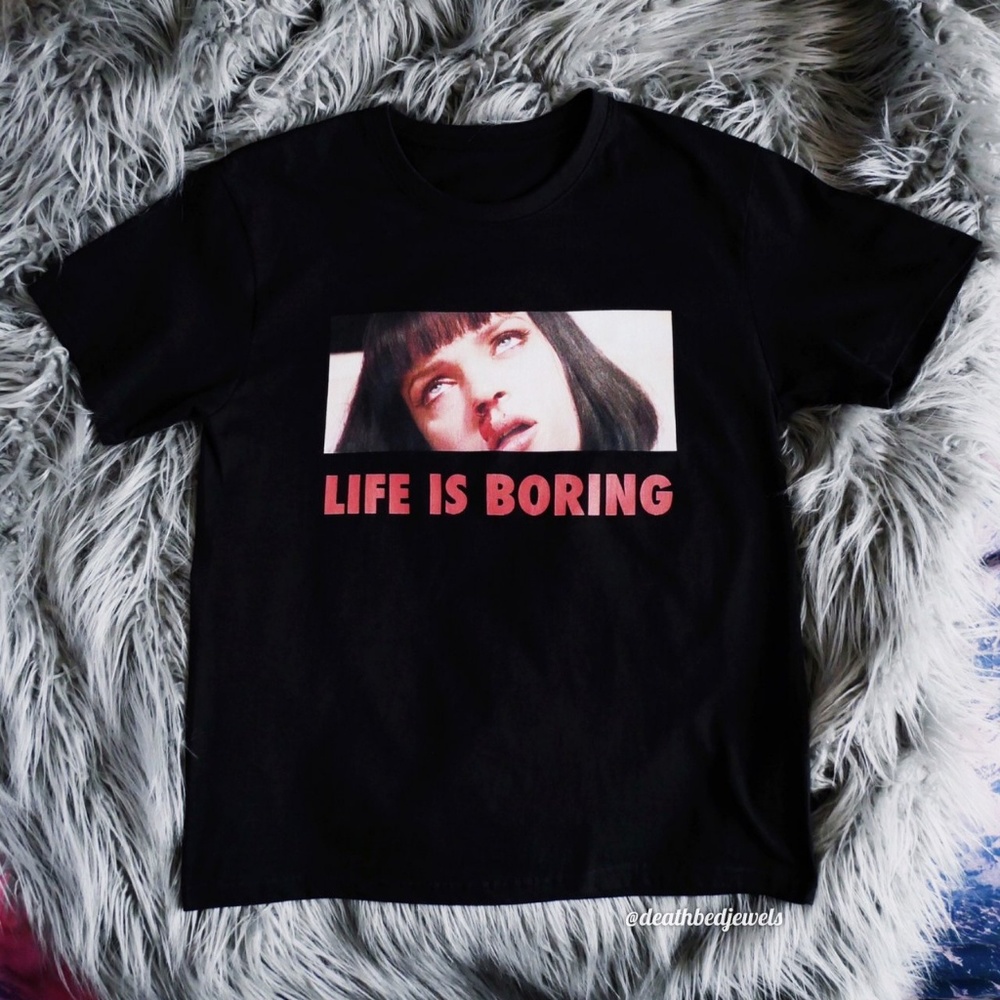 ⚡Pre-Order⚡ Life is Boring Tee in Black